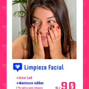 ¡Adiós puntos negros! (Limpieza Facial Profunda)+ Manicura Rubber | Cyber WOW